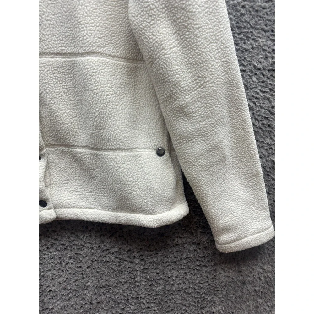 The North Face Gemma Fleece Hooded Sherpa Jacket White Black Womens Size M - Picture 5 of 14
